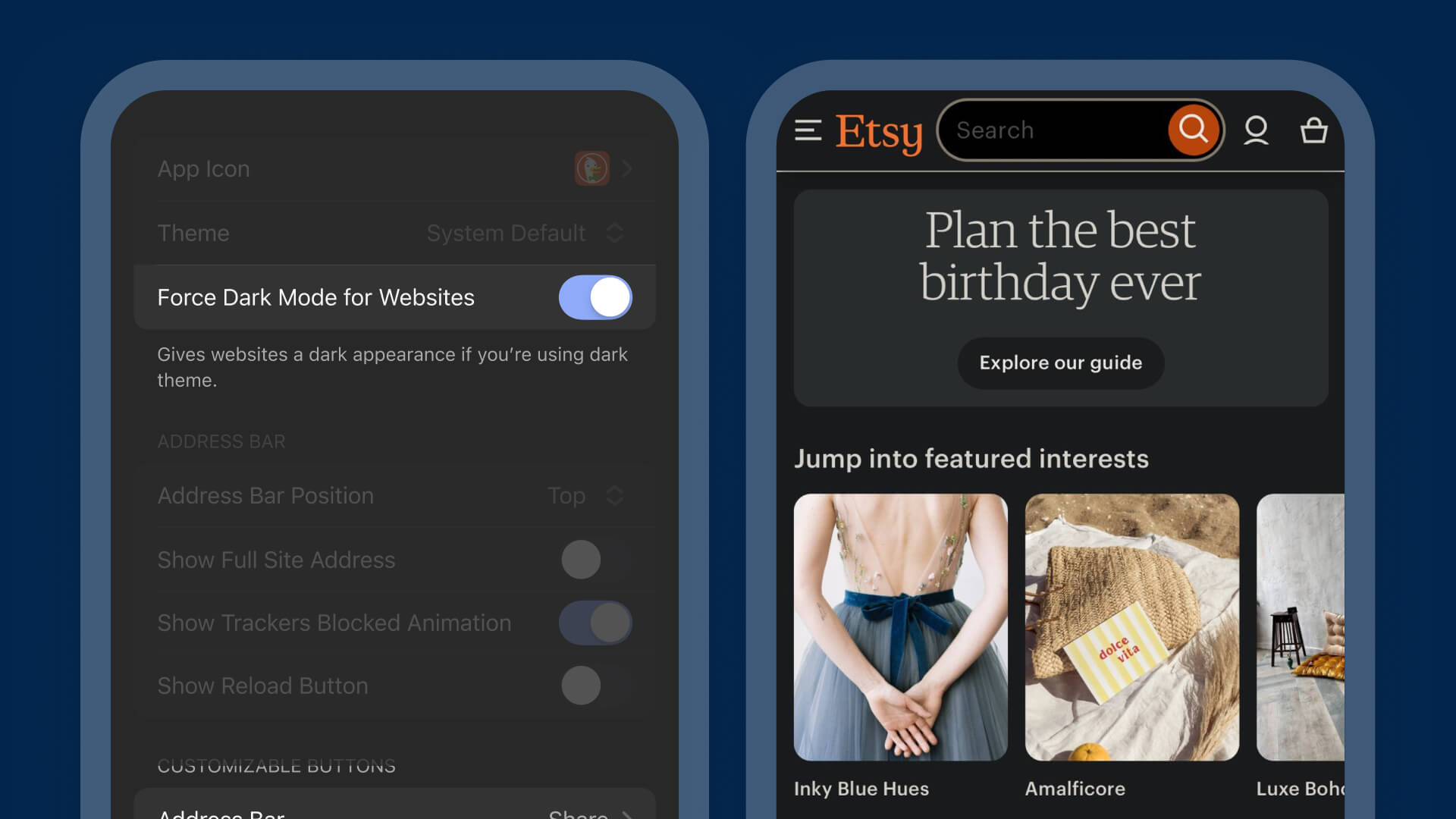 Force Dark Mode on Websites